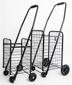 Faltbarer rollierender Einkaufswagen aus Metall