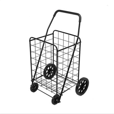 Zusammenklappbarer Einkaufswagen aus Stahl